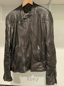 Mens SCOTCH & SODA Amsterdam Couture Black Leather Biker Jacket