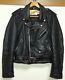 Mens Schott Perfecto Size 40 Motocycle Jacket Black Leather Vintage 618