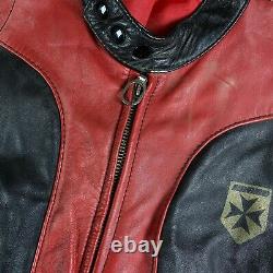 Mens Vintage German Harro Leather Motorcycle Jacket Size S 98