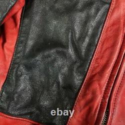 Mens Vintage German Harro Leather Motorcycle Jacket Size S 98