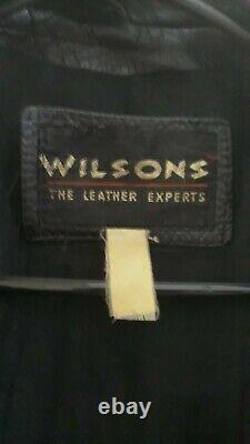 Mens Wilsons custom painted LEATHER Biker Punk Jacket XL PINHEAD BATMAN VINTAGE