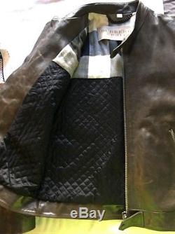 Mens burberry leather jacket