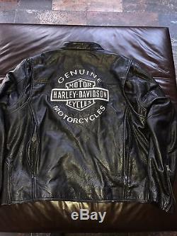 Mens harley davidson leather jacket XXXL 3XL