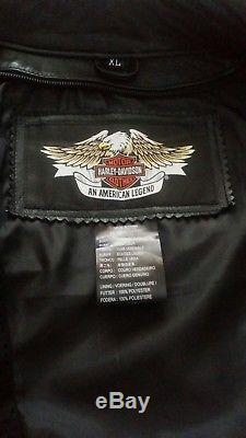Mens harley davidson leather motorcycle jacket xl