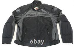 Mens harley davidson mesh jacket M Blade black gray reflective armor skull bar