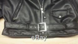 Mens leather motorcycle jacket perfecto 46