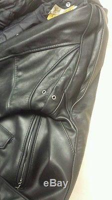 Mens leather motorcycle jacket perfecto 46