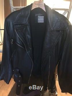 Michael Hoban North Beach Leather Black Moto Biker Jacket Small Butter Soft