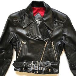 Michael Hoban North Beach Moto Leather Jacket Womens 7 8 Medium Coat Vintage