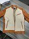 Michael Kors Men's Genuine Leather and Linen Bomber Jacket Medium