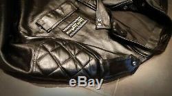 Mike Lewis Leathers Crusader Biker / Motorcycle Jacket Ex Police Surplus 46 BLUF