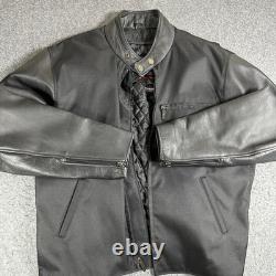 Milwaukee Big Dog Motorcycles Black Leather Riding Jacket Mens Large