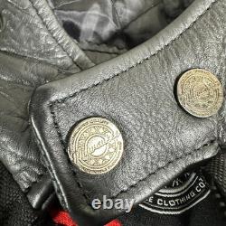 Milwaukee Big Dog Motorcycles Black Leather Riding Jacket Mens Large