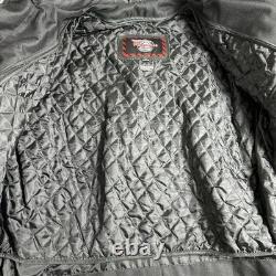 Milwaukee Big Dog Motorcycles Black Leather Riding Jacket Mens Large