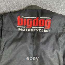 Milwaukee Big Dog Motorcycles Black Leather Riding Jacket Mens Large