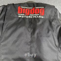 Milwaukee Big Dog Motorcycles Black Leather Riding Jacket Mens Large