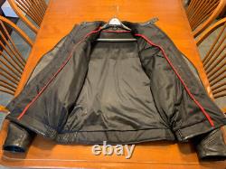Milwaukee Leather Black Vented Reflective Leather Jacket BADASS & MINT Men's XL
