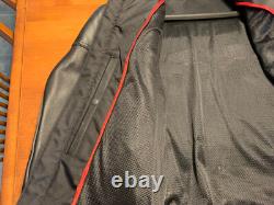 Milwaukee Leather Black Vented Reflective Leather Jacket BADASS & MINT Men's XL