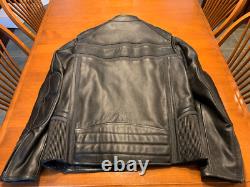 Milwaukee Leather Black Vented Reflective Leather Jacket BADASS & MINT Men's XL