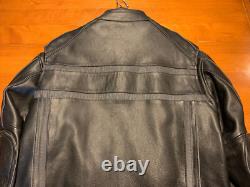 Milwaukee Leather Black Vented Reflective Leather Jacket BADASS & MINT Men's XL