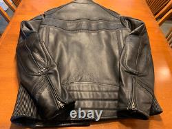 Milwaukee Leather Black Vented Reflective Leather Jacket BADASS & MINT Men's XL
