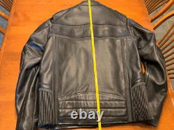 Milwaukee Leather Black Vented Reflective Leather Jacket BADASS & MINT Men's XL