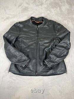 Milwaukee Leather Jacket Mens Size XL Black Sporty Scooter Crossover Motorcycle
