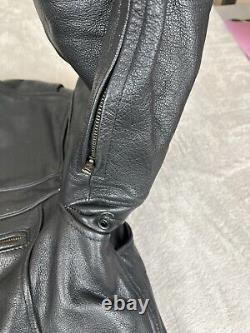 Milwaukee Leather Jacket Mens Size XL Black Sporty Scooter Crossover Motorcycle