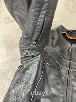 Milwaukee Leather Jacket Mens Size XL Black Sporty Scooter Crossover Motorcycle