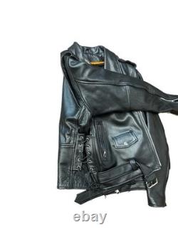 Milwaukee Leather Men's Classic Side LaceMotorcycle Jacket with Zip-Out Liner