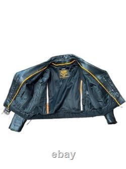 Milwaukee Leather Men's Classic Side LaceMotorcycle Jacket with Zip-Out Liner