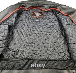 Milwaukee Leather Motorcycle Jacket Large Ventilation Zip Liner Utility Pockets