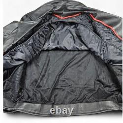Milwaukee Leather Motorcycle Jacket Large Ventilation Zip Liner Utility Pockets
