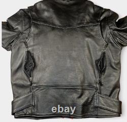 Milwaukee Leather Motorcycle Jacket Large Ventilation Zip Liner Utility Pockets