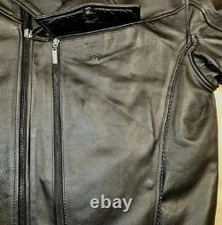 Milwaukee Leather Motorcycle Jacket Large Ventilation Zip Liner Utility Pockets