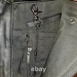 Milwaukee Leather Motorcycle Jacket Large Ventilation Zip Liner Utility Pockets