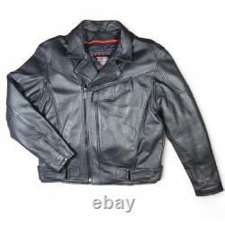 Milwaukee Leather Motorcycle Jacket Large Ventilation Zip Liner Utility Pockets