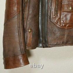 Mint $3995 Belstaff Shearling 50 Large Biker Leather Jacket Brown Danescroft