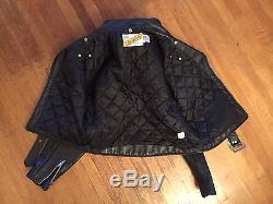 Mint Schott Perfecto Black Steer Hide Motorcycle Jacket MADE IN USA 618 Size 44