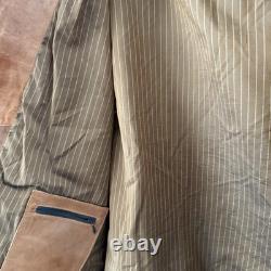 Misuri Firenze Italian Leather Cafe Racer Jacket Men's Size 60