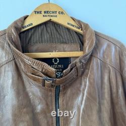 Misuri Firenze Italian Leather Cafe Racer Jacket Men's Size 60