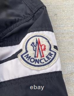 Moncler Big Logo Moto Bomber Windbreaker Jacket / Size 3 Moncler Big Logo Moto Bomber Windbreaker Jacket / Size 3