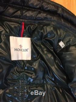 Moncler authentic mens Berriat moto jacket- dark green size 3 (M)