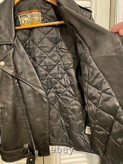 Montgomery Ward Vintage leather motorcycle jacket size 36 Quality Outerwear