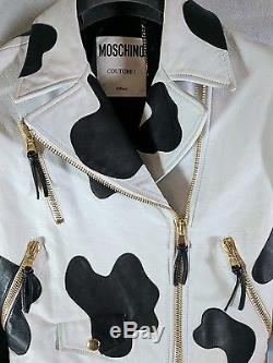 Moschino Couture Cow Leather Biker Jacket Sold Out $4595