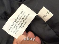 Motoline Leather Motorcycle Jacket 48 Black Asym Zip with Removable Liner