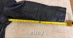 Motoline Leather Motorcycle Jacket 48 Black Asym Zip with Removable Liner