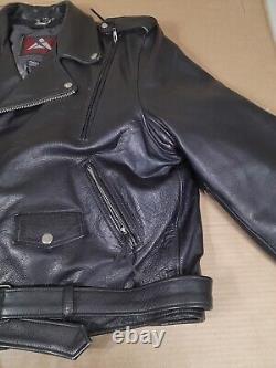 Motorcycle Black Jacket XPERT PERFORMANCE Heavy Motorcycle Leather MENS XXL