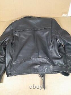 Motorcycle Black Jacket XPERT PERFORMANCE Heavy Motorcycle Leather MENS XXL