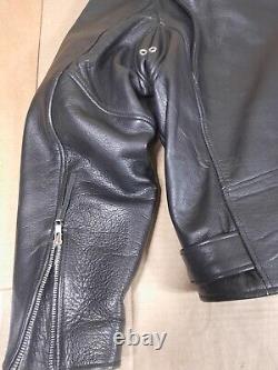 Motorcycle Black Jacket XPERT PERFORMANCE Heavy Motorcycle Leather MENS XXL